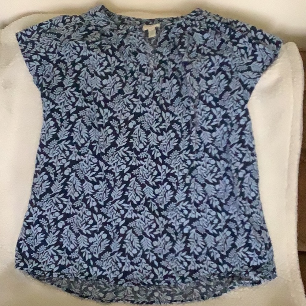 Floral Blue Top